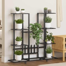 KWIETNIK NA KÓŁKACH 94,5X24,5X91,5CM CZARNY ŻELAZO