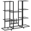 KWIETNIK NA KÓŁKACH 94,5X24,5X91,5CM CZARNY ŻELAZO