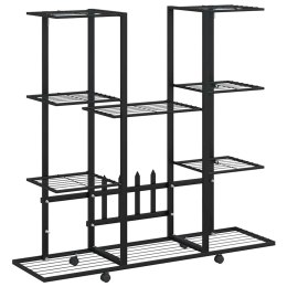 KWIETNIK NA KÓŁKACH 94,5X24,5X91,5CM CZARNY ŻELAZO