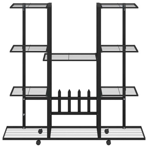 KWIETNIK NA KÓŁKACH 94,5X24,5X91,5CM CZARNY ŻELAZO