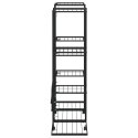 KWIETNIK NA KÓŁKACH 94,5X24,5X91,5CM CZARNY ŻELAZO