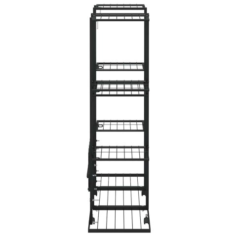 KWIETNIK NA KÓŁKACH 94,5X24,5X91,5CM CZARNY ŻELAZO