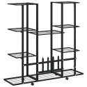 KWIETNIK NA KÓŁKACH 94,5X24,5X91,5CM CZARNY ŻELAZO