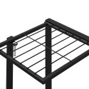KWIETNIK NA KÓŁKACH 94,5X24,5X91,5CM CZARNY ŻELAZO