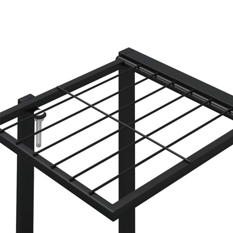 KWIETNIK NA KÓŁKACH 94,5X24,5X91,5CM CZARNY ŻELAZO