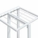 KWIETNIK Z 4 PÓŁKAMI I KÓŁKAMI 44X23X80CM BIAŁY ŻELAZNY