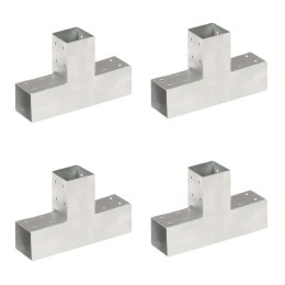 ŁĄCZNIKI W KSZTAŁCIE T 4 SZT. GALWANIZOWANY METAL 71X71 MM