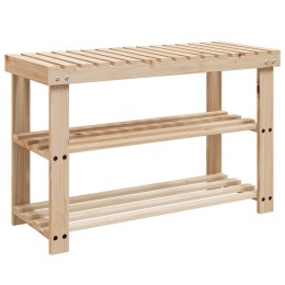 ŁAWKA Z PÓŁKĄ NA BUTY 2-W-1 LITE DREWNO JODŁOWE
