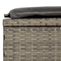 LEŻAK Z PODUSZKĄ 1 SZT. SZARY 201X55X62CM POLIRATTAN