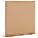 LUSTRO ŁAZIENKOWE 60X12X62CM Z RAMĄ Z DREWNA ORZECHOWEGO
