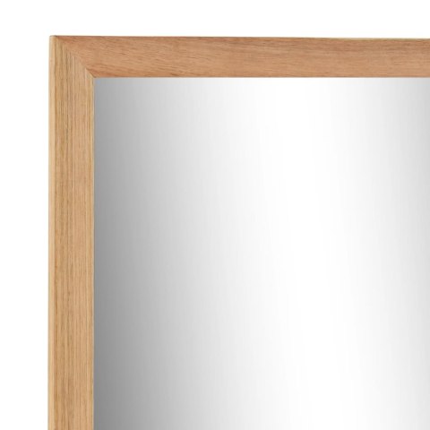 LUSTRO ŁAZIENKOWE 60X12X62CM Z RAMĄ Z DREWNA ORZECHOWEGO