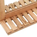 LUSTRO ŁAZIENKOWE 60X12X62CM Z RAMĄ Z DREWNA ORZECHOWEGO
