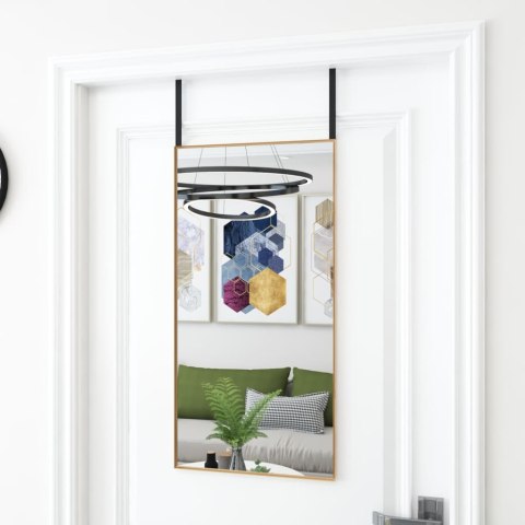 LUSTRO NA DRZWI ZŁOTE 40X80CM SZKŁO I ALUMINIUM