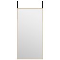 LUSTRO NA DRZWI ZŁOTE 40X80CM SZKŁO I ALUMINIUM