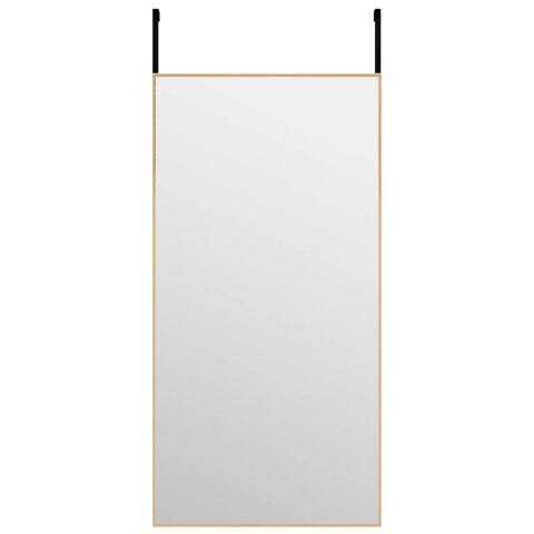 LUSTRO NA DRZWI ZŁOTE 40X80CM SZKŁO I ALUMINIUM