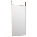 LUSTRO NA DRZWI ZŁOTE 40X80CM SZKŁO I ALUMINIUM