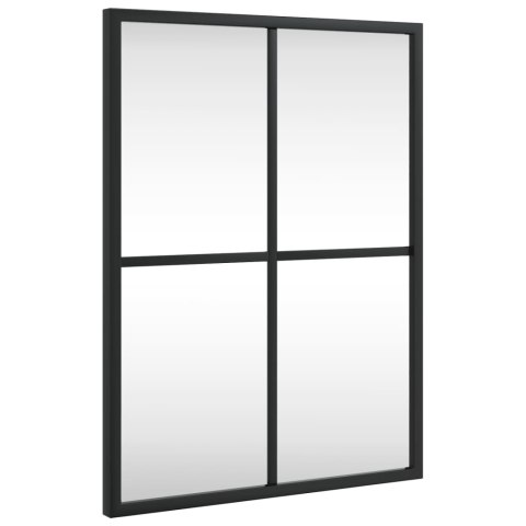 LUSTRO ŚCIENNE CZARNE 30X40CM PROSTOKĄTNE ŻELAZO