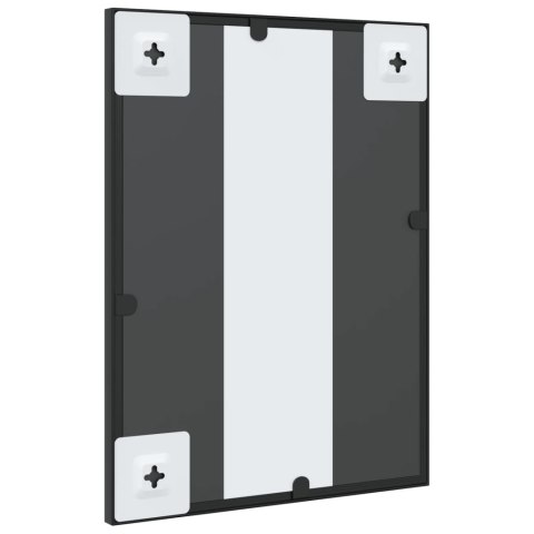 LUSTRO ŚCIENNE CZARNE 30X40CM PROSTOKĄTNE ŻELAZO
