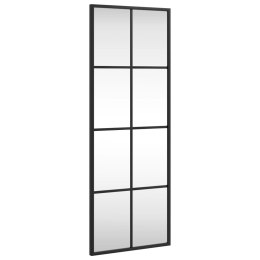 LUSTRO ŚCIENNE CZARNE 30X80CM PROSTOKĄTNE ŻELAZO