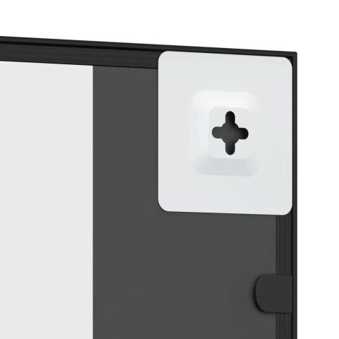 LUSTRO ŚCIENNE CZARNE 30X80CM PROSTOKĄTNE ŻELAZO