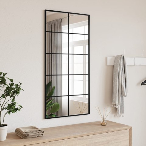 LUSTRO ŚCIENNE CZARNE 50X100CM PROSTOKĄTNE ŻELAZO