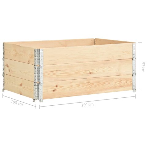 NADSTAWKI PALETOWE 3 SZT. 100X150CM LITE DREWNO SOSNOWE