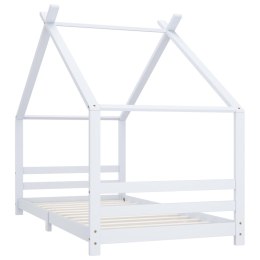 RAMA ŁÓŻKA DZIECIĘCEGO BIAŁA LITE DREWNO SOSNOWE 90X200CM
