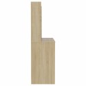 STOLIK DO MAKIJAŻU Z LED 100X40X135CM MDF KOLOR DĘBOWY