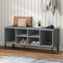 SZAFKA NA BUTY OSLO METALOWE NÓŻKI SZARA 106X35X45CM