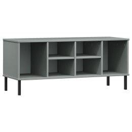 SZAFKA NA BUTY OSLO METALOWE NÓŻKI SZARA 106X35X45CM