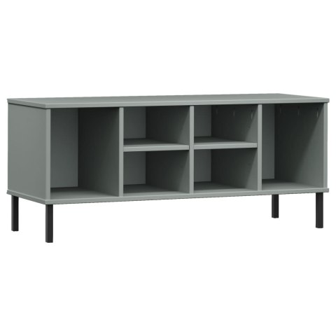 SZAFKA NA BUTY OSLO METALOWE NÓŻKI SZARA 106X35X45CM