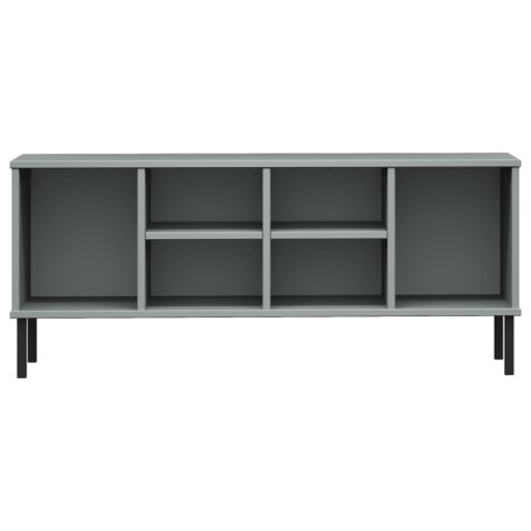 SZAFKA NA BUTY OSLO METALOWE NÓŻKI SZARA 106X35X45CM