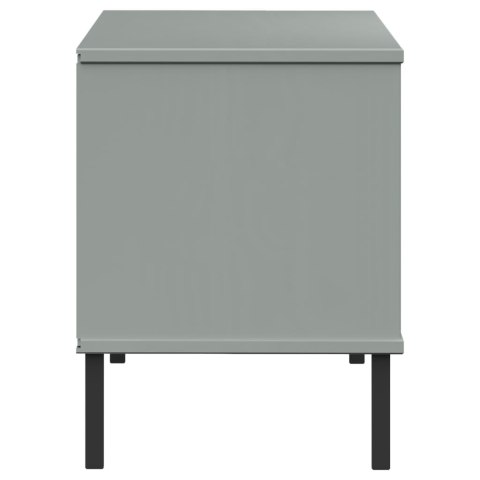 SZAFKA NA BUTY OSLO METALOWE NÓŻKI SZARA 106X35X45CM