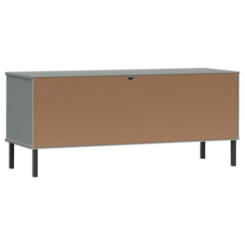 SZAFKA NA BUTY OSLO METALOWE NÓŻKI SZARA 106X35X45CM