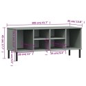 SZAFKA NA BUTY OSLO METALOWE NÓŻKI SZARA 106X35X45CM