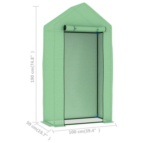SZKLARNIA OGRODOWA STALOWA KONSTRUKCJA 0,5 M² 1X0,5X1,9 M