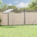 KOJEC DLA PSA Z DACHEM SREBRNY 10X8X2,5M STAL GALWANIZOWANA