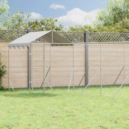 KOJEC DLA PSA Z DACHEM SREBRNY 10X8X2,5M STAL GALWANIZOWANA
