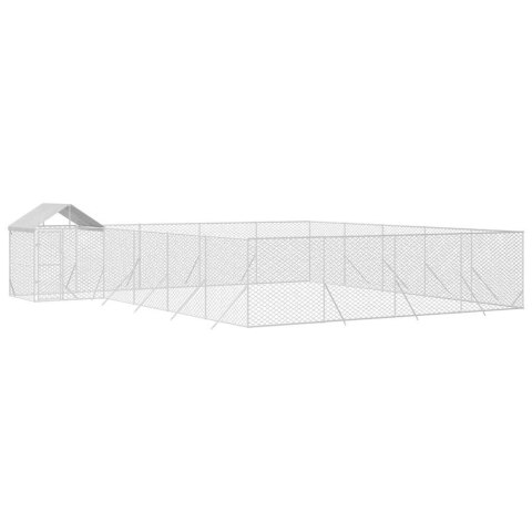 KOJEC DLA PSA Z DACHEM SREBRNY 10X8X2,5M STAL GALWANIZOWANA