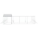 KOJEC DLA PSA Z DACHEM SREBRNY 10X8X2,5M STAL GALWANIZOWANA