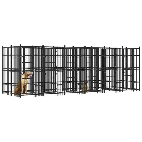 KOJEC ZEWNĘTRZNY DLA PSA STALOWY 11,06 M²
