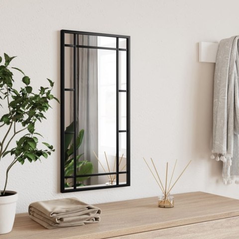 LUSTRO ŚCIENNE CZARNE 30X60CM PROSTOKĄTNE ŻELAZO