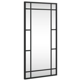 LUSTRO ŚCIENNE CZARNE 30X60CM PROSTOKĄTNE ŻELAZO
