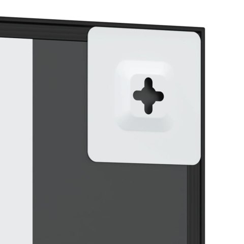 LUSTRO ŚCIENNE CZARNE 30X60CM PROSTOKĄTNE ŻELAZO