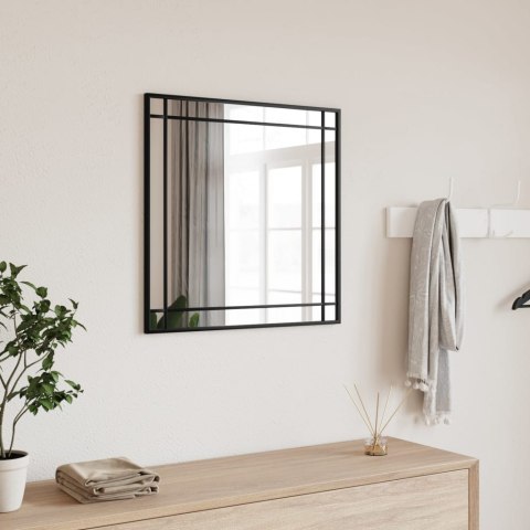 LUSTRO ŚCIENNE CZARNE 60X60CM KWADRATOWE ŻELAZO