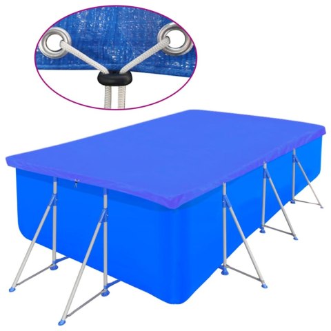 PLANDEKI NA BASEN 2 SZT. PE PROSTOKĄTNE 90 G/M² 540X270CM