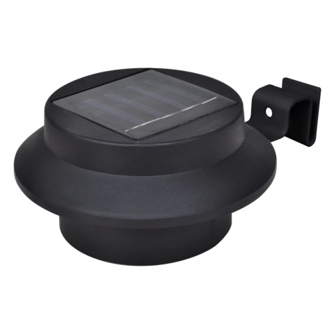 ZESTAW 12 LAMP SOLARNYCH LED NA OGRODZENIE CZARNE ŚCIENNE OŚWIETLENIE 12SZT.