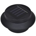 ZESTAW 12 LAMP SOLARNYCH LED NA OGRODZENIE CZARNE ŚCIENNE OŚWIETLENIE 12SZT.