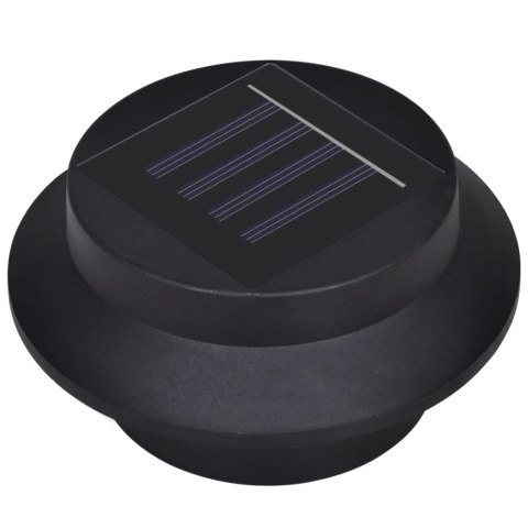 ZESTAW 12 LAMP SOLARNYCH LED NA OGRODZENIE CZARNE ŚCIENNE OŚWIETLENIE 12SZT.