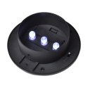 ZESTAW 12 LAMP SOLARNYCH LED NA OGRODZENIE CZARNE ŚCIENNE OŚWIETLENIE 12SZT.
